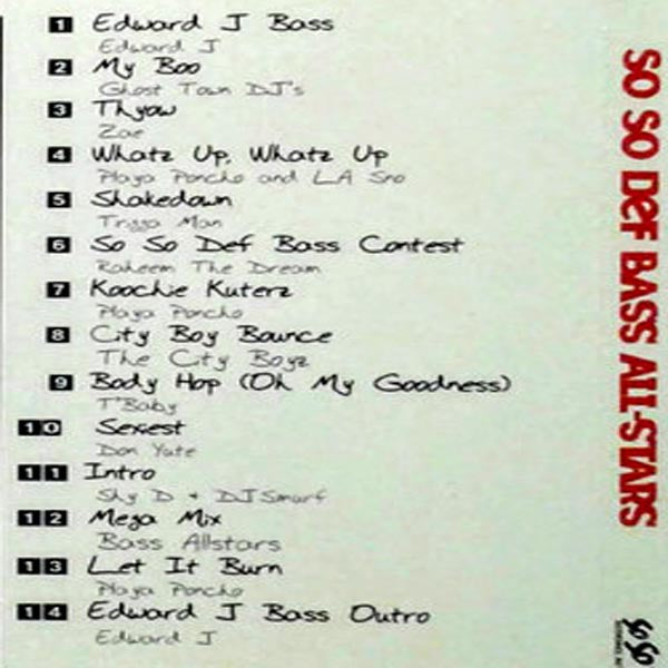 SO SO DEF BASS ALL STARS (CD LP) c1996