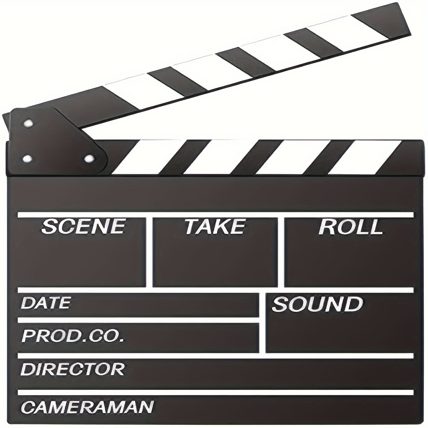 12x11 Wooden Hollywood Clap Board  Movie Film Clapboard Accessory with Black  White  Give Away White Erasable Pen